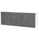 BESTÅ Wall-mounted cabinet combination, white Bergsviken/black marble effect, 70 7/8x16 1/2x25 1/4 "