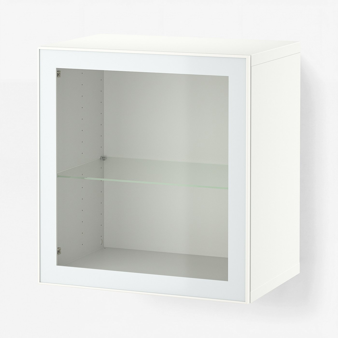 BESTÅ wall-mounted cabinet combination, white Glassvik/white/light