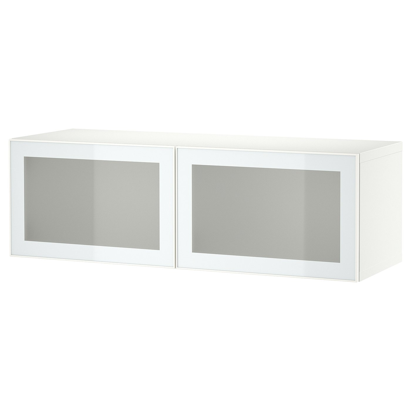 BESTÅ wall-mounted cabinet combination, white/Ostvik white, 471