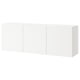 BESTÅ Wall-mounted cabinet combination, white/Lappviken white, 70 7/8x16 1/2x25 1/4 "