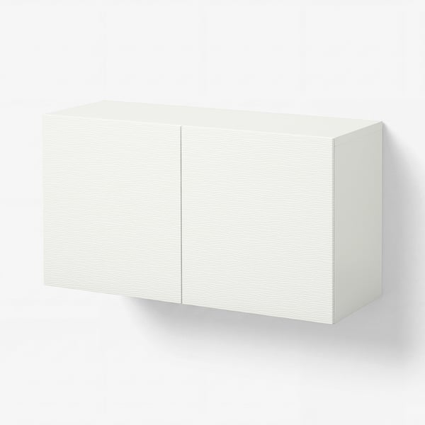 BESTÅ Wall-mounted cabinet combination, white/Laxviken, 47 1/4x16 1/2x25 1/4 "