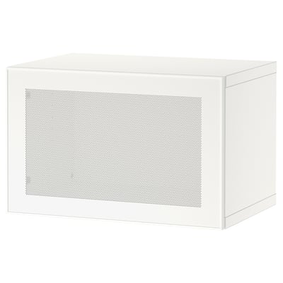 BESTÅ Wall-mounted cabinet combination, white/Mörtviken white, 23 5/8x16 1/2x15 "
