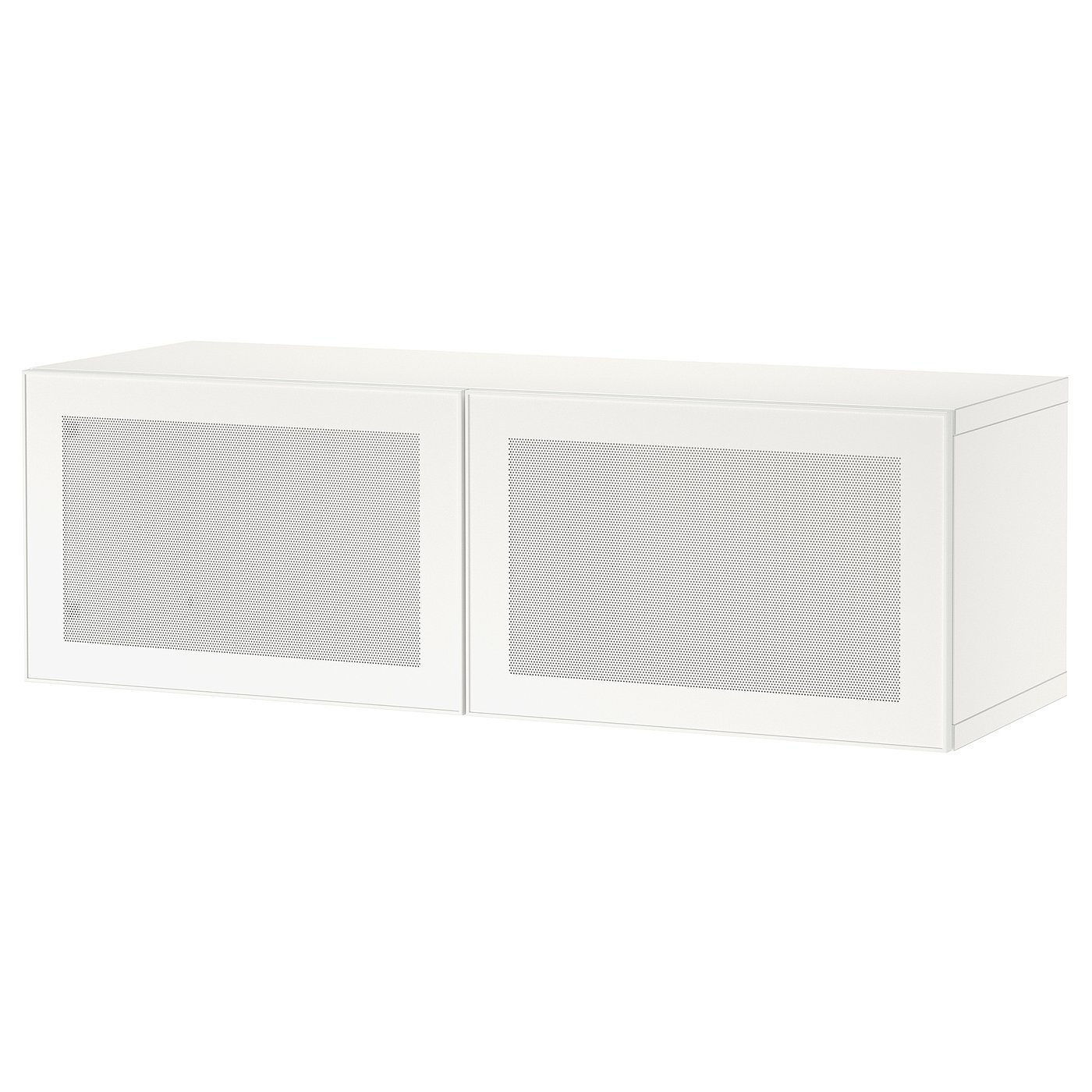 BESTÅ wall-mounted cabinet combination, white/Lappviken white, 471