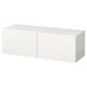 BESTÅ Wall-mounted cabinet combination, white/Selsviken white, 47 1/4x16 1/2x15 "