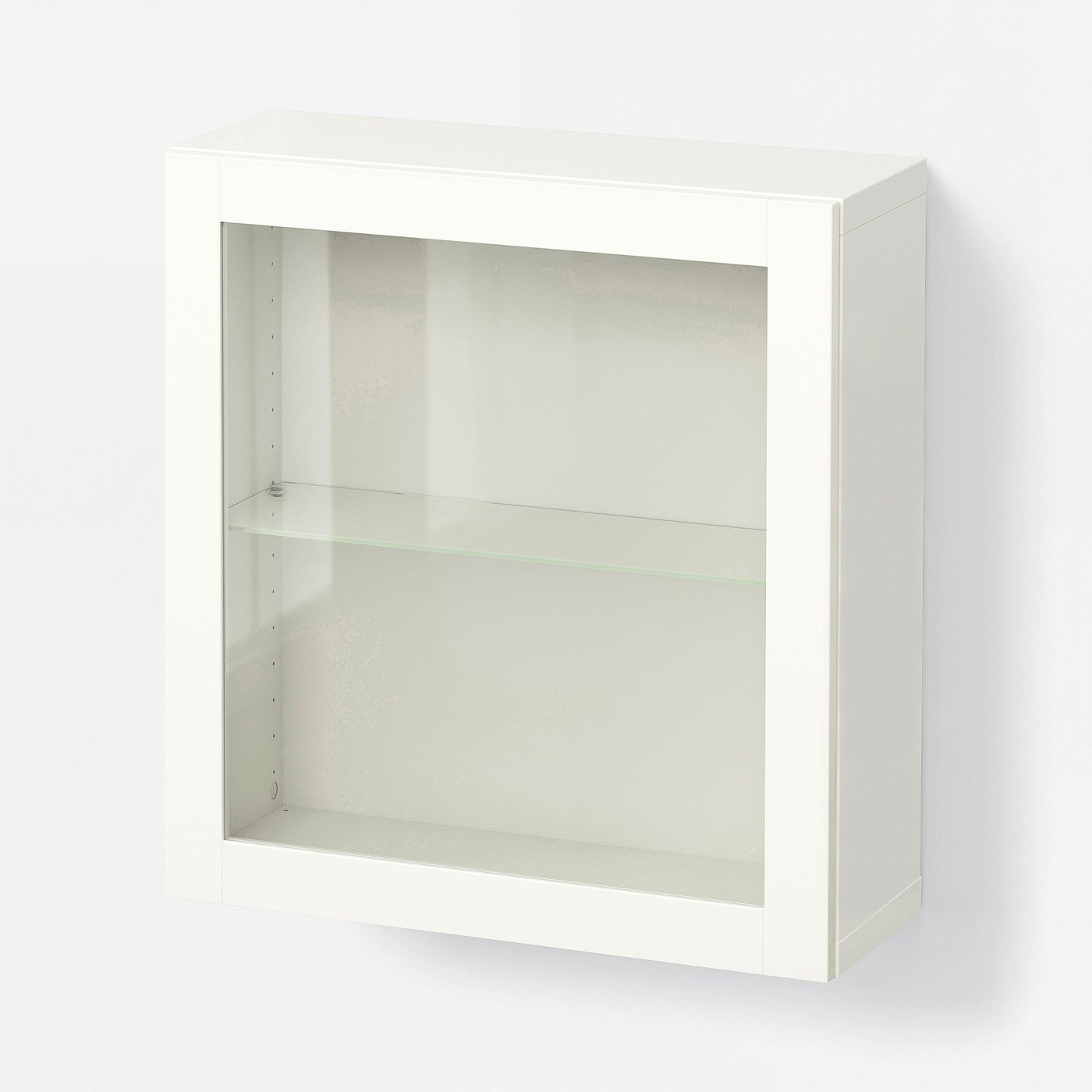 BESTÅ wall-mounted cabinet combination, white/Sindvik white clear