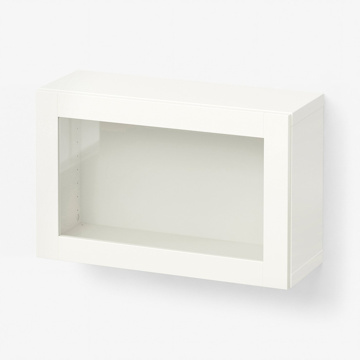 BESTÅ wall-mounted cabinet combination, white/Sindvik white clear