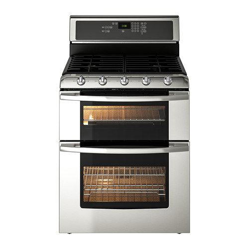 BETRODD Range w/double oven and gas cooktop IKEA