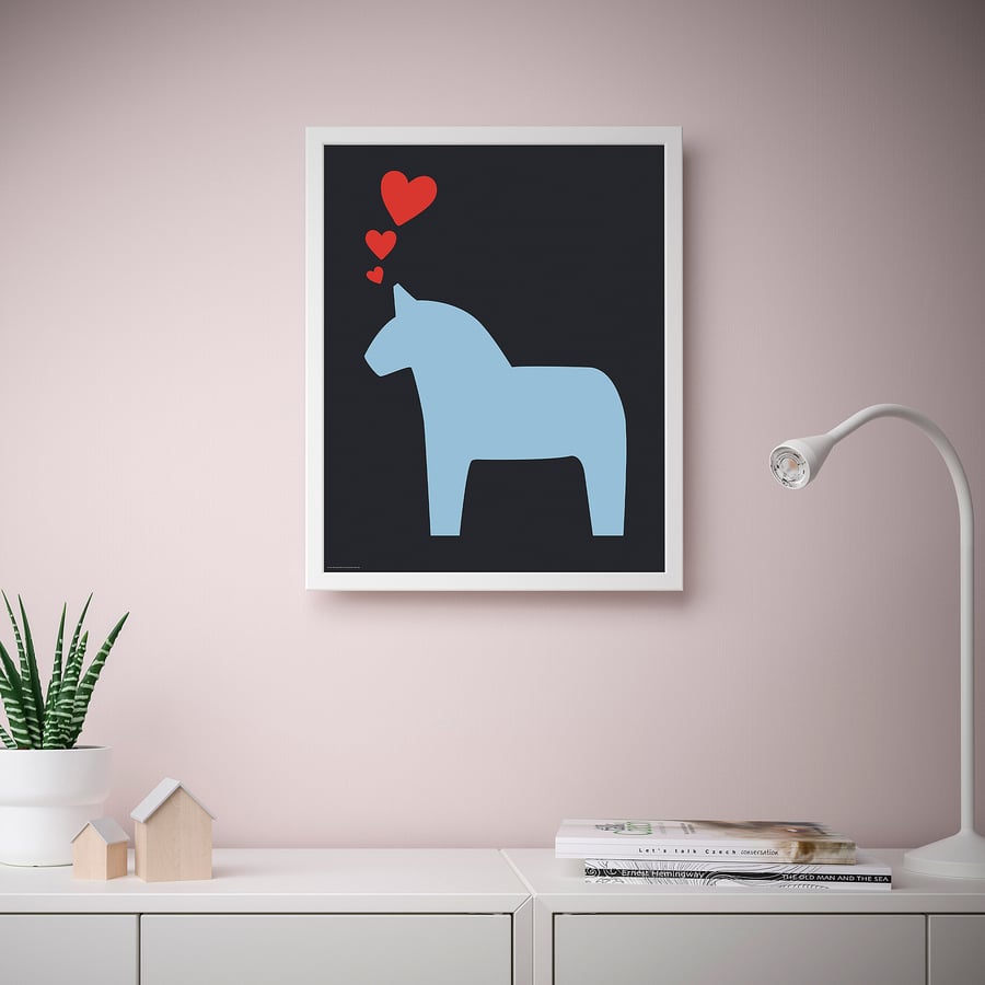 BILD poster, dala horse, 16x20" IKEA
