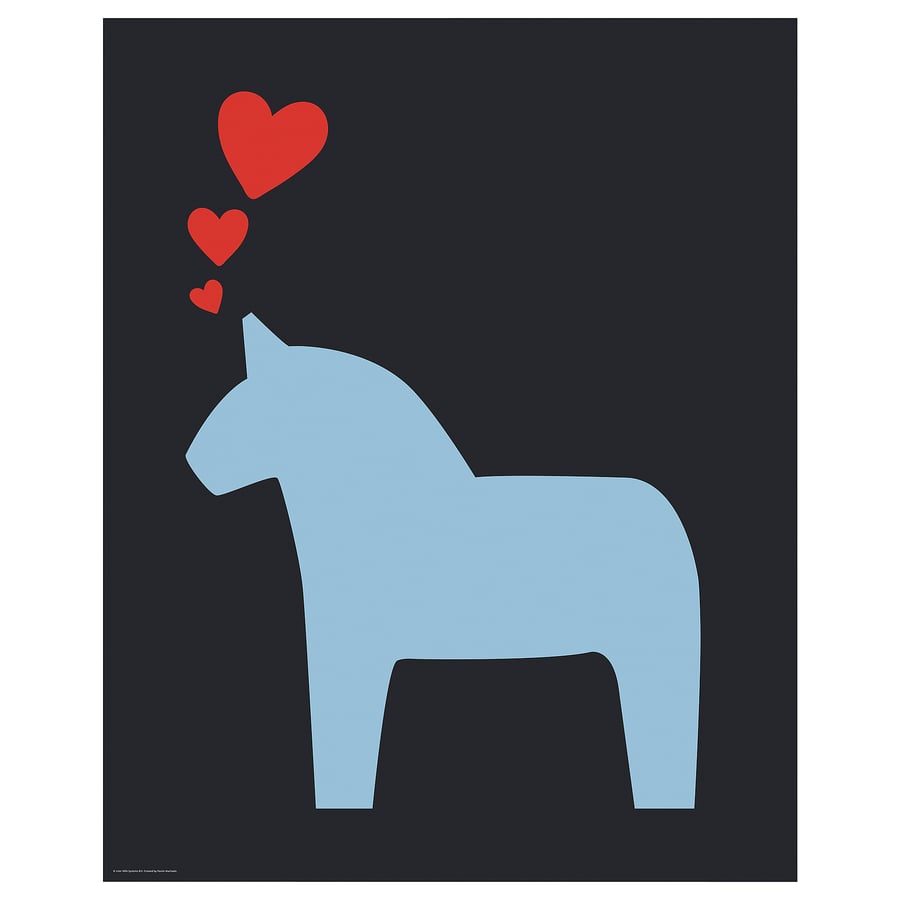 BILD poster, dala horse, 16x20" IKEA