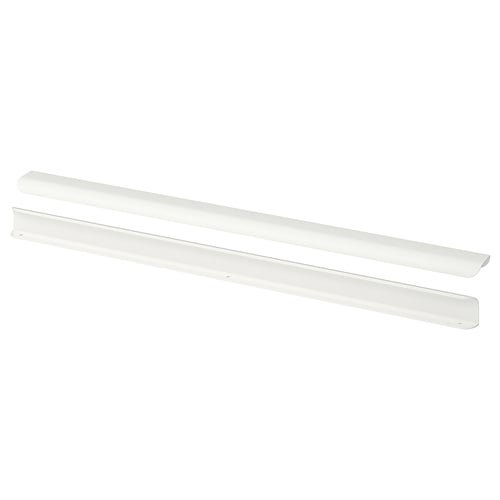 BILLSBRO kitchen handles - long, white, smooth, aluminium with powder coating.