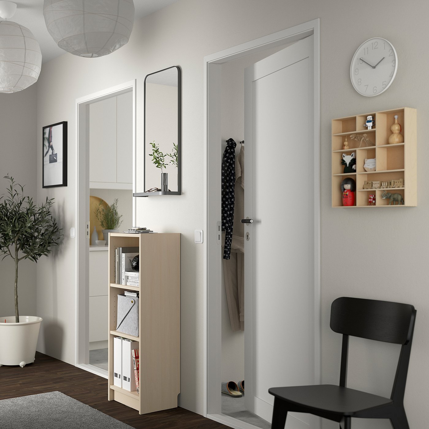 BILLY bookcase, birch effect, 153/4x11x413/4