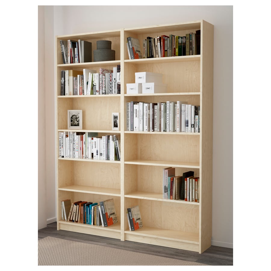 BILLY bookcase, birch veneer, 63x11x791/2" IKEA