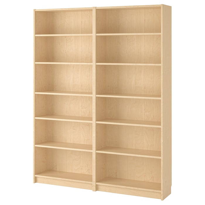 BILLY bookcase, birch veneer, 63x11x791/2" IKEA