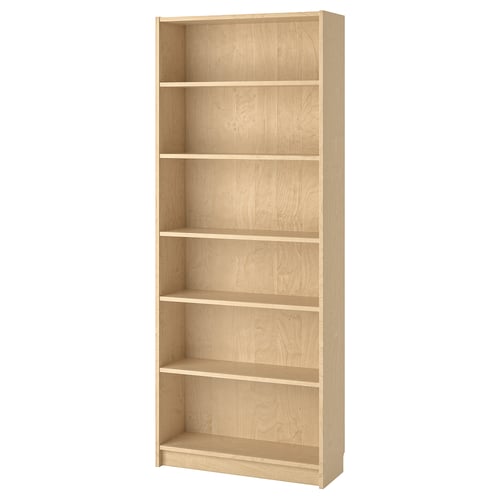 BILLY Bookcase, birch veneer, 31 1/2x11x79 1/2" IKEA
