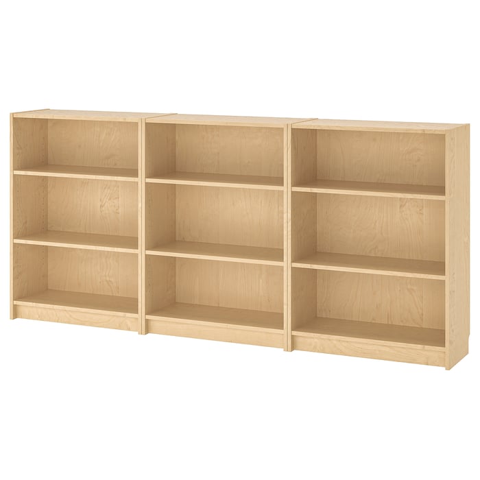 BILLY bookcase, birch veneer, 941/2x11x413/4" IKEA