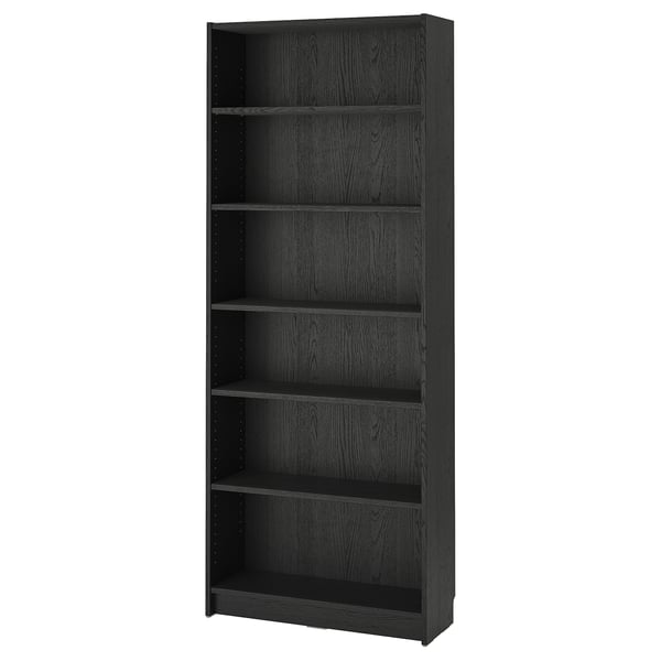 BILLY bookcase, black oak effect, 311/2x11x791/2 - IKEA