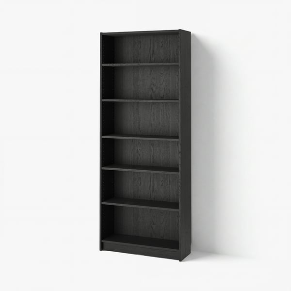 BILLY Bookcase, black oak effect, 31 1/2x11x79 1/2 "