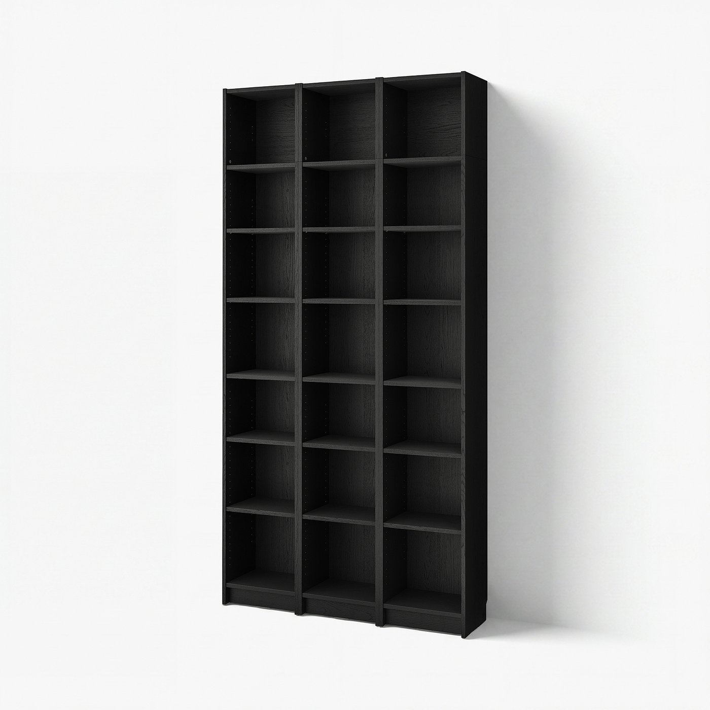 BILLY bookcase comb w extension units, black oak effect, 471