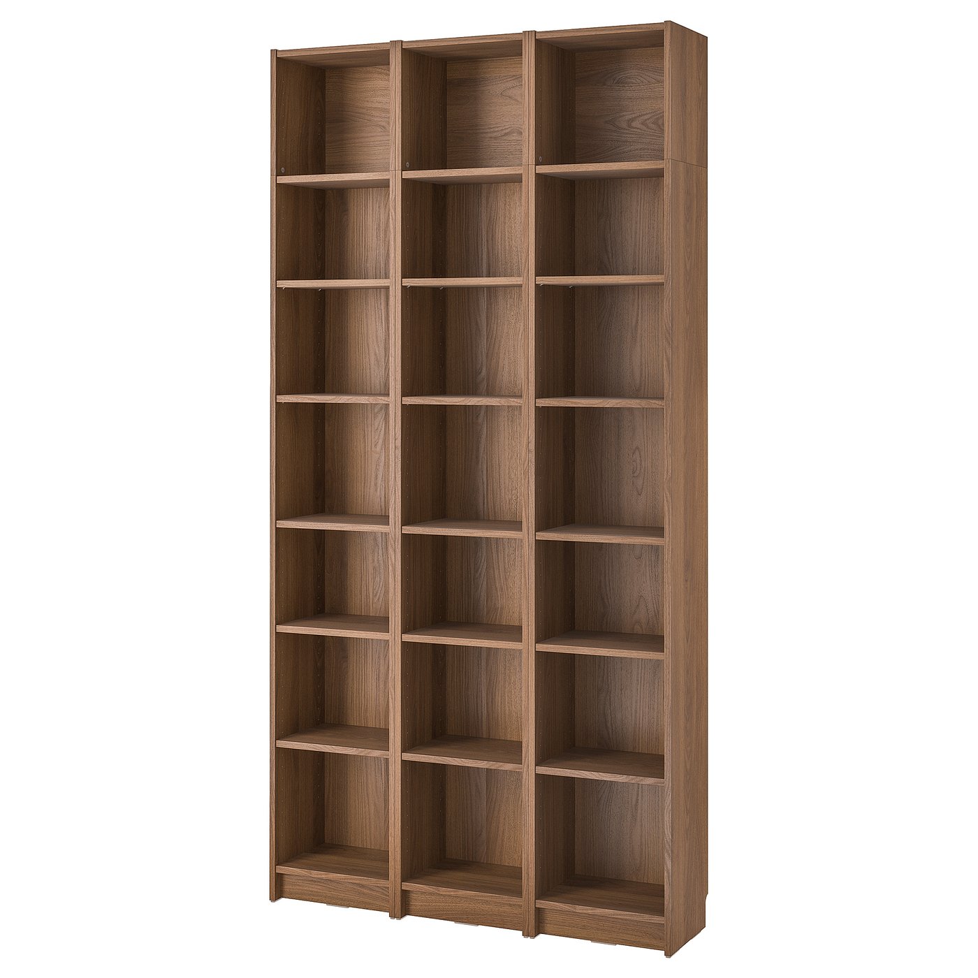BILLY bookcase comb w extension units, brown walnut effect, 471