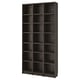 BILLY Bookcase comb w extension units, dark brown oak effect, 47 1/4x11x93 1/4 "