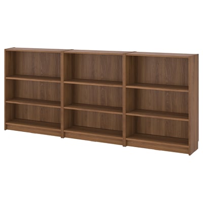 BILLY Bookcase combination, brown walnut effect, 94 1/2x11x41 3/4 "