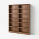 BILLY Bookcase combination, brown walnut effect, 63x11x79 1/2 "
