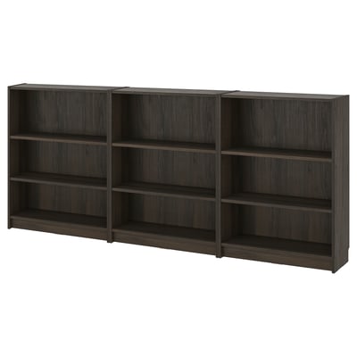 BILLY Bookcase combination, dark brown oak effect, 94 1/2x11x41 3/4 "