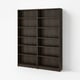 BILLY Bookcase combination, dark-brown oak effect, 63x11x79 1/2 "