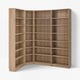 BILLY Bookcase corner comb w ext units, oak effect, 84 5/8/53 1/8x11x93 1/4 "