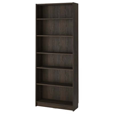 BILLY Bookcase, dark brown oak effect, 31 1/2x11x79 1/2 "