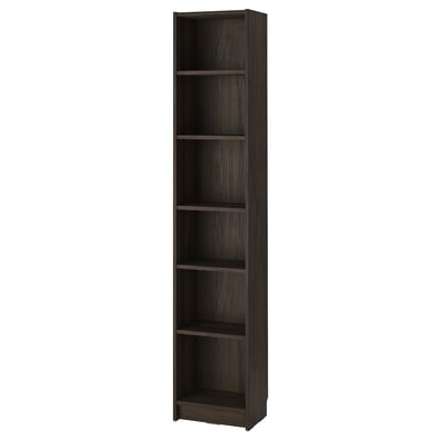 BILLY Bookcase, dark brown oak effect, 15 3/4x11x79 1/2 "