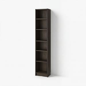 BILLY Bookcase, dark-brown oak effect, 15 3/4x11x79 1/2 "