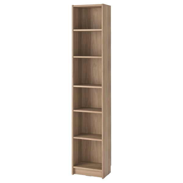 BILLY Bookcase, oak effect, 15 3/4x11x79 1/2 "