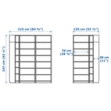 BILLY Bookcase, white, 84 5/8/53 1/8x11x93 1/4 "