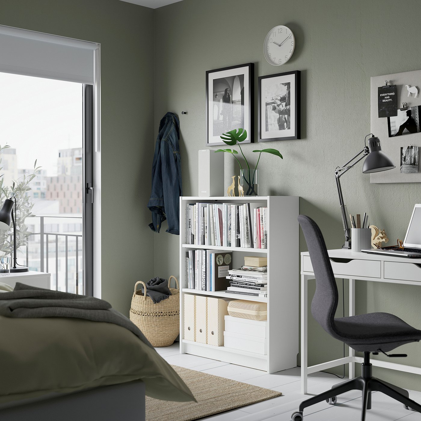 BILLY bookcase, white, 311/2x11x413/4