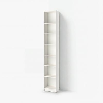 BILLY Bookcase, white, 15 3/4x11x93 1/4 "