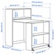 BILLY bookcase with foldable table, white, 311/2x123/4/441/4x413/4