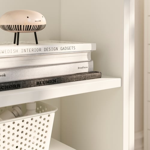 BILLY Bookcase with foldable table, white, 31 1/2x12 3/4/44 1/4x41 3/4 "