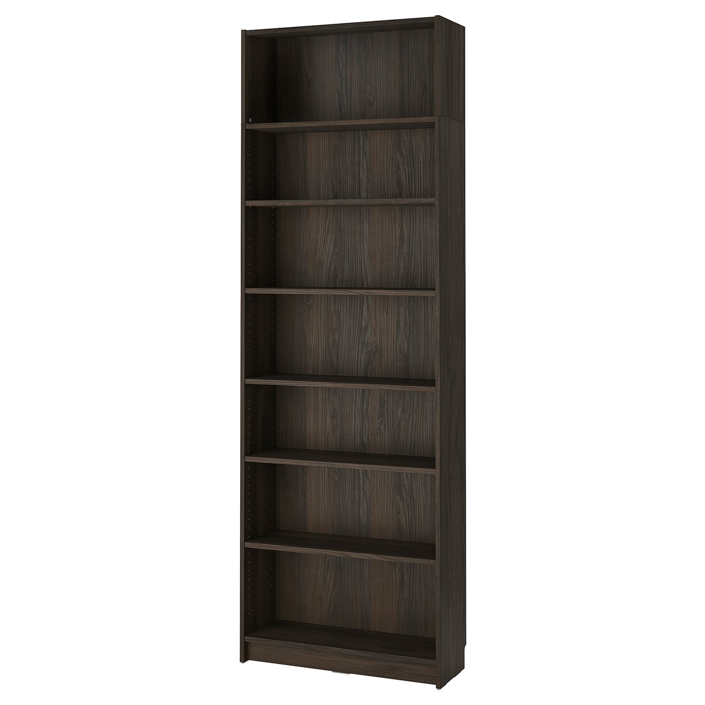 BILLY Bookcase with height extension unit - dark brown oak effect 31 1/2x11x93 1/4 "