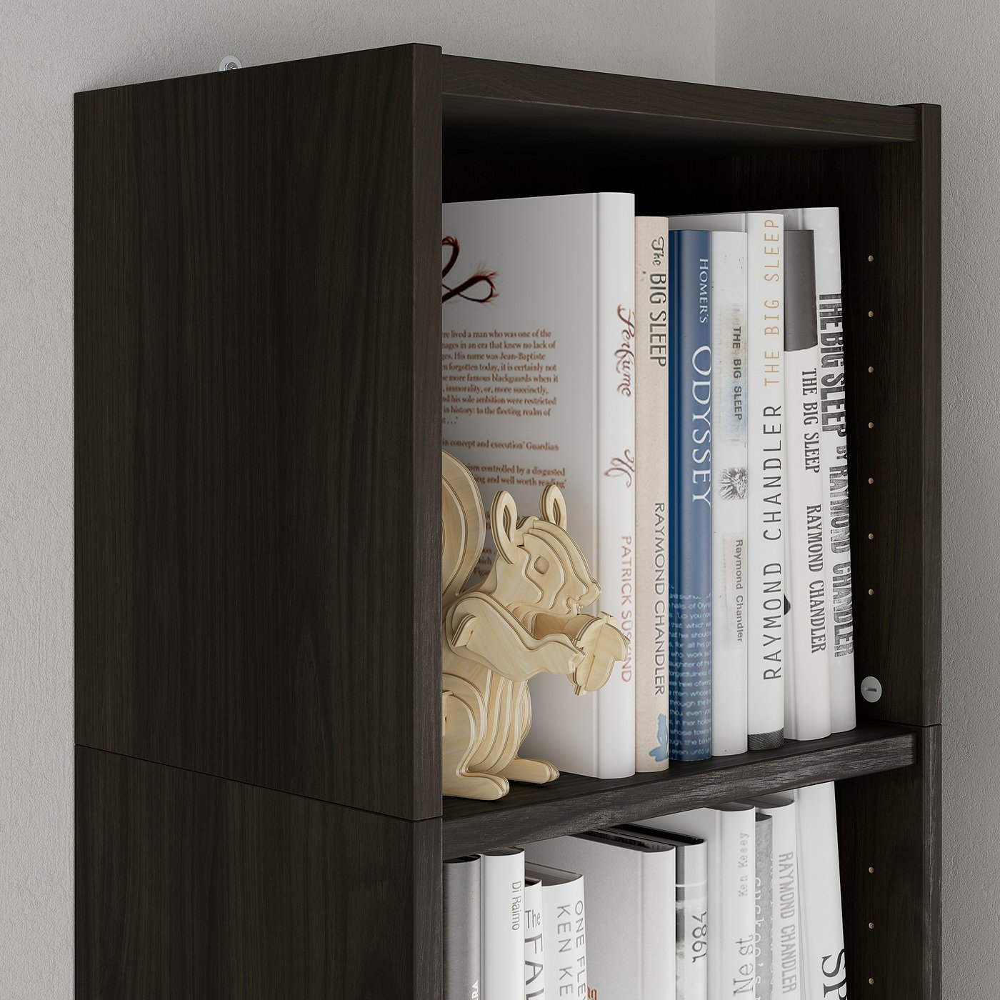 BILLY height extension unit, dark-brown oak effect, 16x11x14