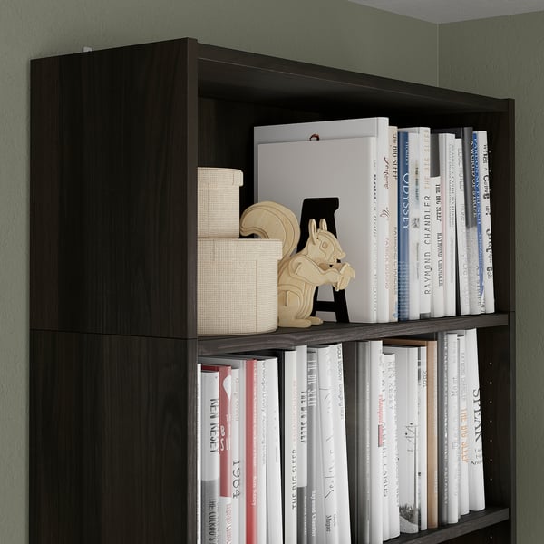 BILLY Height extension unit, dark brown oak effect, 32x11x14"
