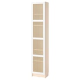BILLY / HÖGADAL Bookcase with door, birch effect, 15 3/4x11 3/4x79 1/2 "