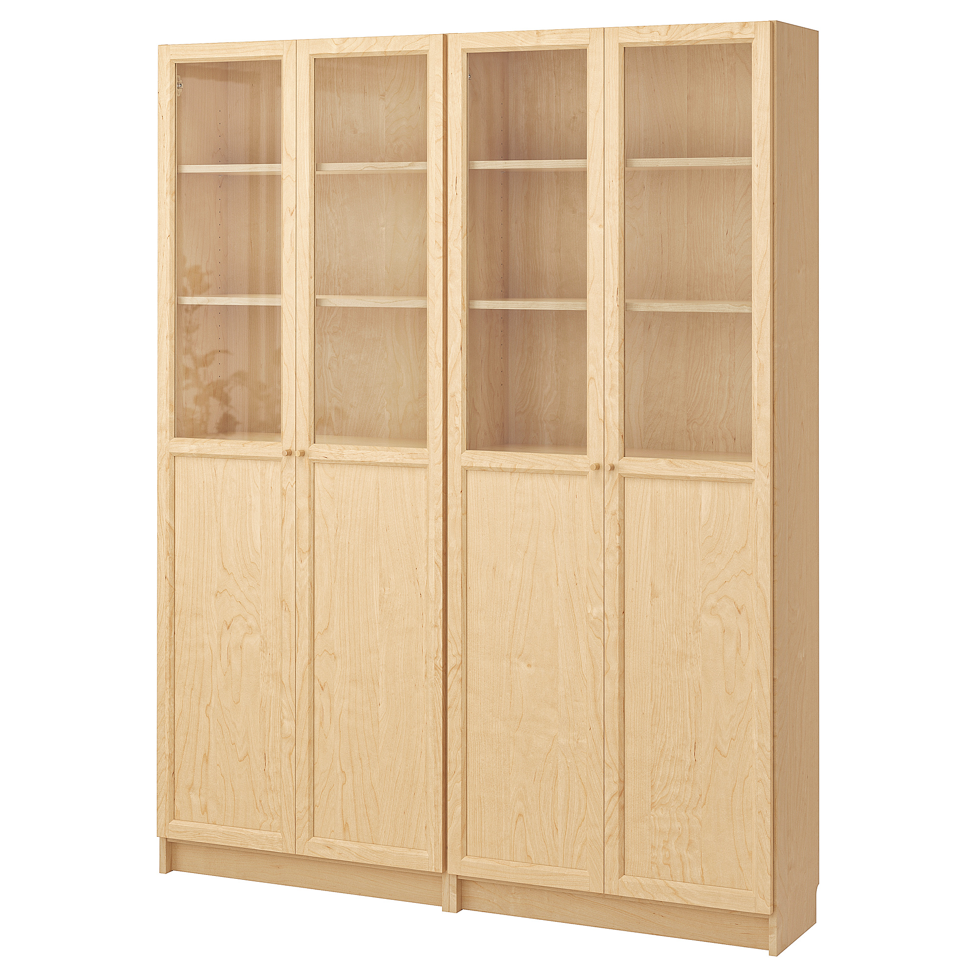 BILLY / OXBERG Bookcase, birch veneer, 63x11 3/4x79 1/2" IKEA