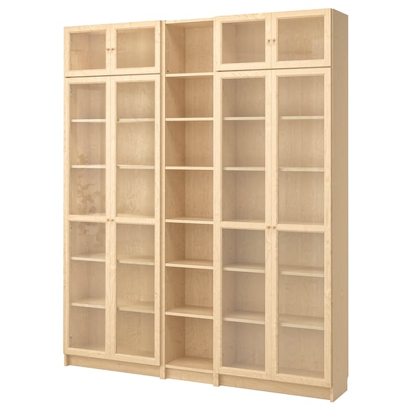 BILLY / OXBERG bookcase, birch veneer, 783/4x113/4x931/4" IKEA