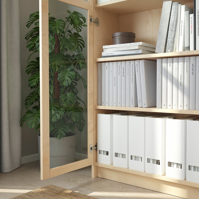 BILLY / OXBERG bookcase, birch veneer, 311/2x113/4x931/4" IKEA