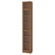 BILLY / OXBERG Bookcase w glass doors/ext unit, brown walnut effect, 15 3/4x11 3/4x93 1/4 "