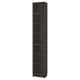 BILLY / OXBERG Bookcase w glass doors/ext unit, dark brown oak effect, 15 3/4x11 3/4x93 1/4 "