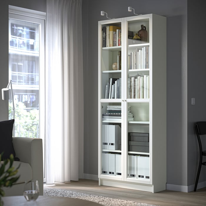 BILLY / OXBERG Bookcase, white, 311/2x113/4x791/2" IKEA