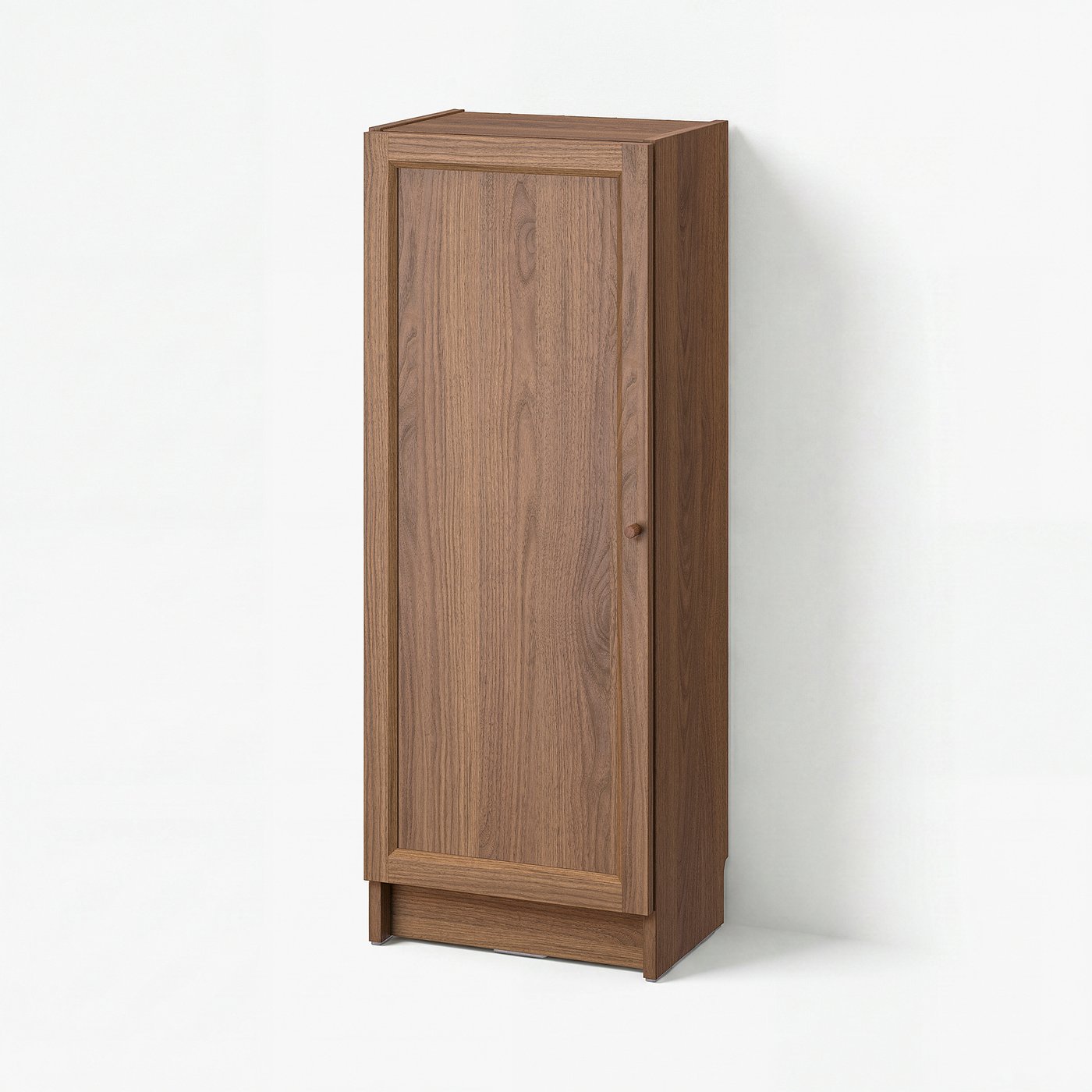 BILLY / OXBERG bookcase with door, brown walnut effect, 153/4x113