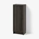 BILLY / OXBERG Bookcase with door, dark-brown oak effect, 15 3/4x11 3/4x41 3/4 "